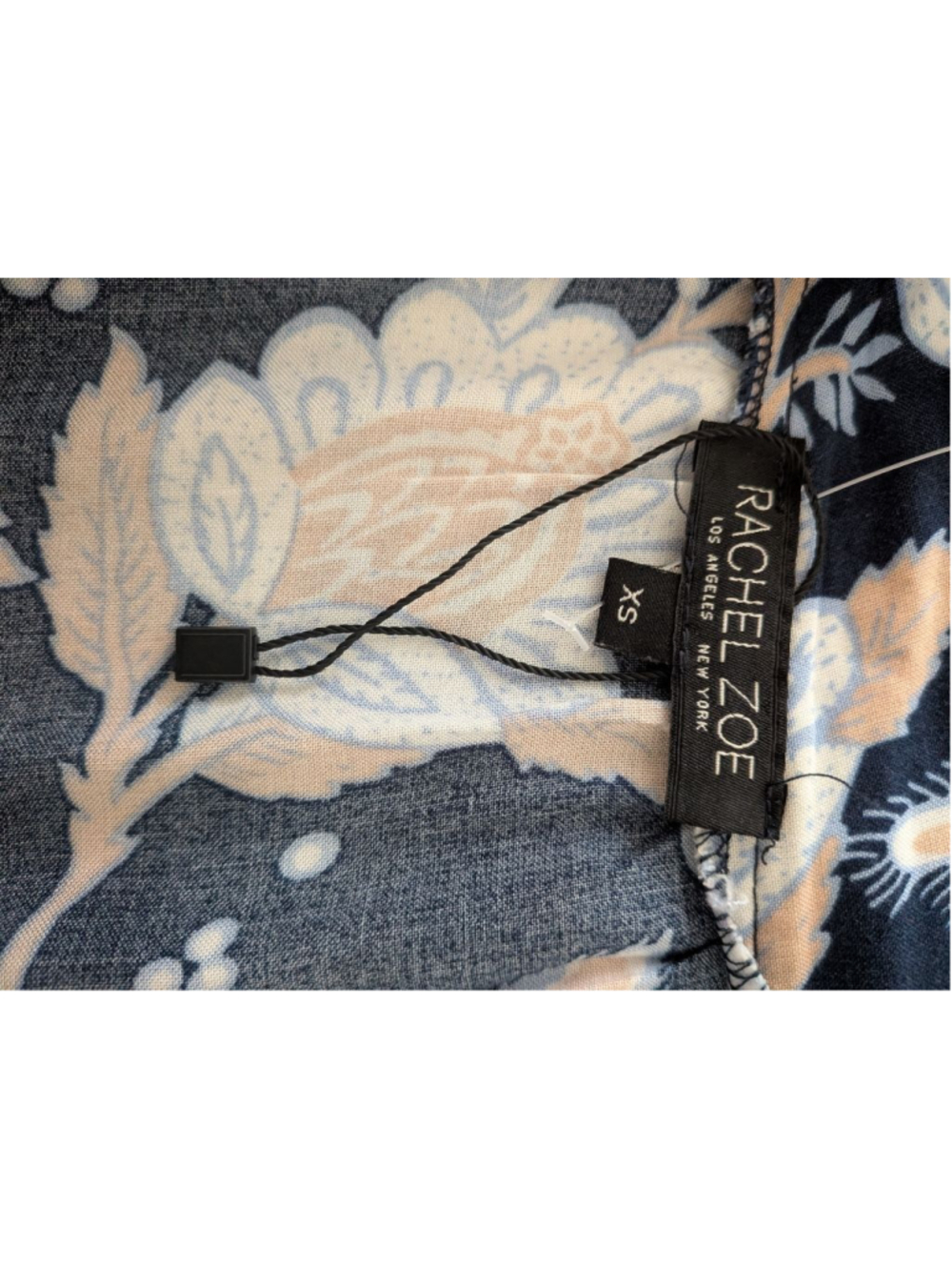 Women's Rachel Zoe Navy Beige Floral Tiered Maxi Skirt XS runs big. - Picture 5 of 6